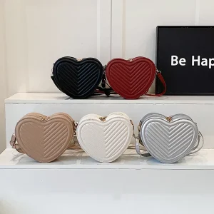 New PU Leather Women Shoulder Bag Heart-shaped Crossbody Bag Is Popular for Women Luxury Handbags for Women