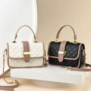 New PU Waterproof Women’s Messenger Bags Custom Fashionable Shoulder Bags Chain Pearl Embroidery Bow Diamonds