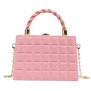 New Premium Ladies Stylish Crossbody Bag with Chain Decoration Single Strap Polyester Inner Water Resistant