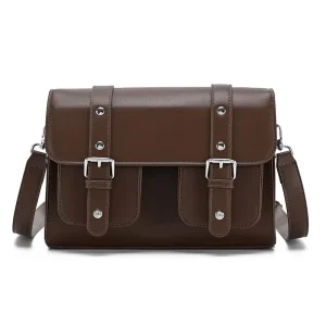 New Simple Trend File Bag Large Capacity Crossbody Bag Men’s Shoulder Bag Postman Bag Men’s Bag Business Leather Briefcase