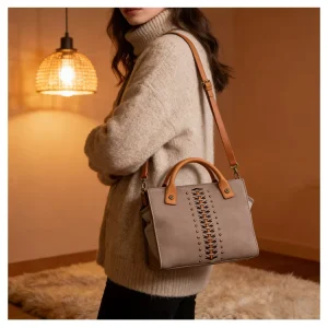 New Style Casual Handbag Women Shoulder Bag PU Leather Messenger Square Hand Bag