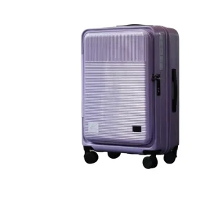 New Style Side Open Lid Spinner Neoprene Luggage Case Strong Durable Large Capacity Travel Suitcase Unisex