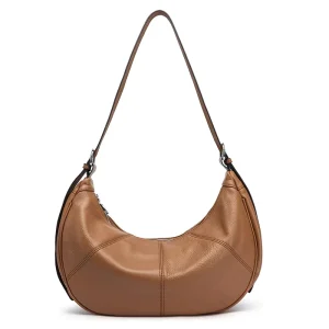 New Stylish Women’s Retro Soft Leather Dumpling Handbag Fashion Single Crossbody Shoulder Bag Large Capacity Summer Autumn