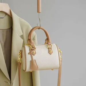 New Trendy Casual Lady Boston Pillow Crossbody Bag Women Fashionable Zipper Closure Small Shoulder PU Polyester Lining