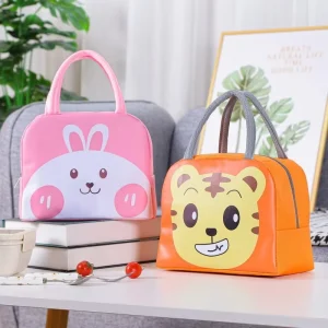 New arrivals Fashion Bento Picnic Bag Children Student Thermal Insulation Thick Aluminum Lunch Bag for Kids