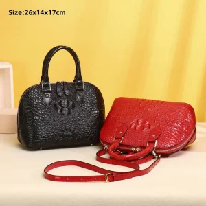 New crocodile-pattern skull handbag for women casual versatile shell-shaped women’s bag shoulder and crossbody bag for commuting