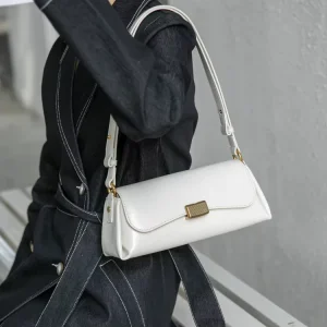Niche Design New Cowhide Underarm Bag Advanced Sense Genuine Leather Women Crossbody Shoulder Purse Versatile Daily Chic