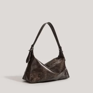 Niche Maillard Underarm for Bag Western style All match Shoulder Crossbody Bag for Women Single Strap Soft Small Size Polyester