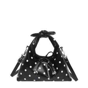 Niche Popular Women’s Polo Dot Hasps Single Strap Crossbody Bag New Arrival Fashionable All Match Exquisite Handbag