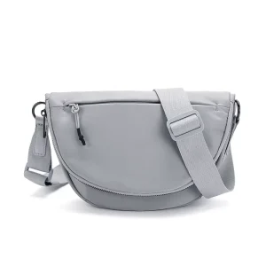 Nylon Crossbody Bag Unisex England Style Fashionable Sports Leisure Yoga Design Foldable Storage Candy Messenger