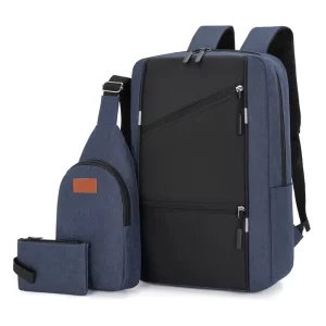 ODM Custom Logo 3 in 1 Laptop Bag USB Light Laptop Backpacks Laptop Backpack Set