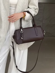 ODM&OEM Factory Custom Genuine Leather Women’s Crossbody Shoulder Bag With Zipper Closure