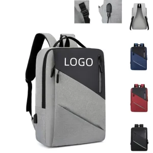 OEM Custom 15.6 Inch Laptop Backpack USB Charging Port Anti theft Waterproof Oxford Fabric Men’s Women’s Business School Travel