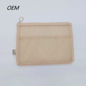 OEM Custom Mesh Makeup Bag Zipper Organizer Bag Multi Purpose Storage Pouch for Vibrant Office & Travel Storage
