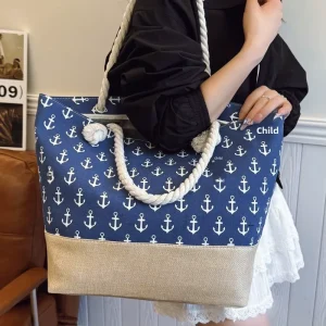 OEM Custom Print Summer Beach Bag Foreign Trade Casual Large Capacity Womens Underarm Shoulder Bag