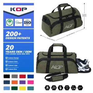 OEM Customized Luxury Heavy Duty 1680D Sports Duffel Bag for Men and Women with Large Compartment
