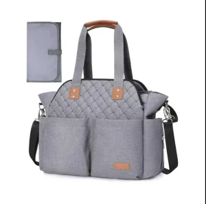 OEM Factory Custom Large Capacity Travel Diaper Tote Bag Fashionable Water Resistant Mommy Diaper Bag Baby Tote Large Capacity