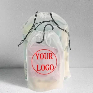 OEM Factory Low MOQ High Quality Reusable Eco Friendly Drawstring Plastic Bags Gravure Printing for Shoes