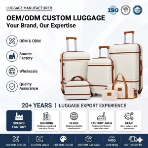 OEM LOGO Unisex Cross Border Multi Function Expandable Luggage Sets Travel Suitcase TSA Lock Spinner Front Opening