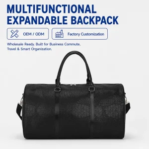 OEM ODM Customized Crocodile Leather Sport Duffel Bag Waterproof Business Travel Weekender Vintage Mens Elite Designer