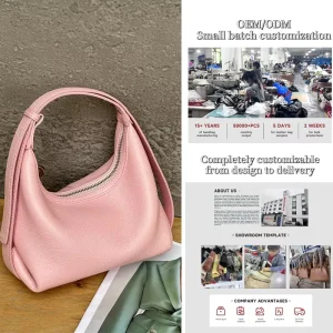 OEM ODM Customized High quality Genuine Leather Handbag Luxurious Design Shoulder Bag Large Capacity Minimalist Crossbody Bag