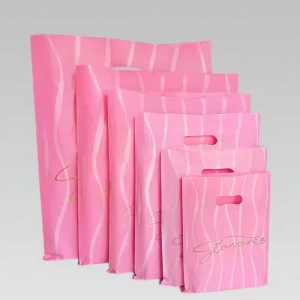 OEM ODM Printed LDPE Die Cut Handle Bags Cosmetic Shopping Bags Custom Logo Size Color Factory for Beauty Shop
