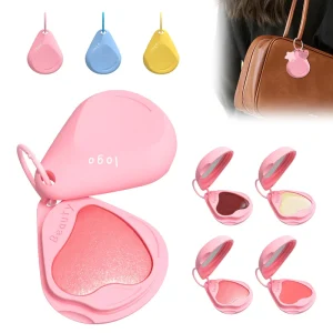 OEM ODM Silicone Travel Makeup Containers Built In Small Mirror Portable Makeup Cosmetic Compact Case For Outdoor Travel Use