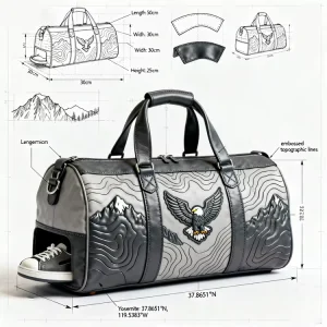 OEM Service PU Large Capacity Duffle Bags with Shoe Compartment Custom Logo Travel Gym Bag Sports Weekend Tote Bag