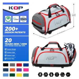 OEM Water Resistant Branded Logo Rip Stop Dobby Gym Sports Duffel Bag for Fitness with Shoes Compartment