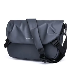 Office Business Tablet Single Shoulder Men PU Film Black Crossbody Korean Style Sling Messenger Bag