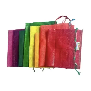Onion Leno Mesh Net Bags PP 60kg Potatoes Packing Sacks for Fruits Vegetables with Embossed Surface for Agriculture Egg Use