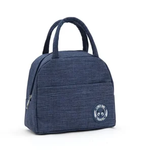 Outdoor Camping Bag Pouch Lunch Bag Canvas Tote Picnic Lunch Tote Bag for Kids Cooler Lunch Bag