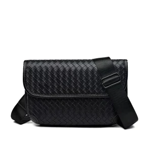 Outdoor Casual Sports Men’s Travel Crossbody Unisex PU Leather Sling Shoulder Bags Chest Messenger Bag