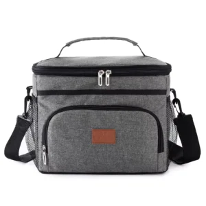 Outdoor Eco Friendly Portable Large Capacity 600D Polyester Waterproof Zipper Insulated Picnic Lunch Cooler Bag
