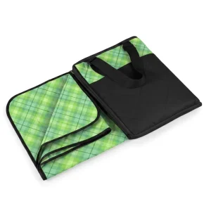 Outdoor Picnic Blanket With Zipper Tote Bag Waterproof Foldable Picnic Mat Beach Blanket Adjustable Strap