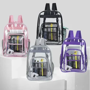 Outdoor Travel Transparent Backpack Waterproof Storage Shoulder Bag School Backpack for Men Women