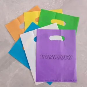 Own Brand Plastic Bags With Logo Durable T shirts Bag Retail Promotion Shopping Bags