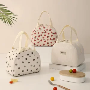 Oxford Cloth Semi-round Portable Lunch Bag for Students and Office Use Model RH2469