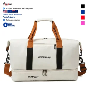 Oxford Durable Trolley Sleeve Wet and Dry Separation Large Capacity Waterproof Duffle Bag for Gym Travel Sports