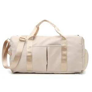 Oxford Waterproof Sport Gym Duffel Bag for Unisex with Zipper Closure Custom Logo Shoes Compartment