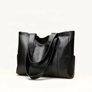 PB111 Fashion Large Capacity Pu Leather Tote Women Handbag Vegan Leather Shoulder Bag Hand Bags Vintage Bag