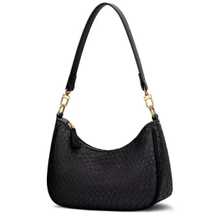 PU Braided Shoulder Bag for Women Leather Woven Crossbody Bag Custom Ladies Bag