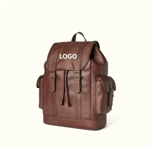 PU Fashion Vintage Travel Laptop Backpack for Men Waterproof Customizable Business & College Commute