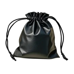 PU Leather Drawstring Jewelry Pouch Soft Leather Customizable Gift Packaging Bag 8*10 cm for Necklace Storage