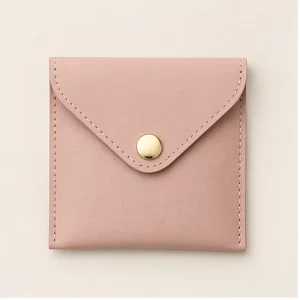 PU Leather Envelope Jewelry Bag with Secure Closure for Small Gift Packaging