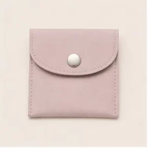 PU Leather Envelope Jewelry Bag with Secure Closure for Small Gift Packaging