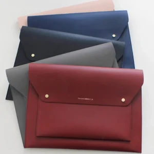 PU Leather Laptop Pouch Bag Cover Modern Laptop Pouch 13 Inch Custom Office Laptop Pouch With Pockets