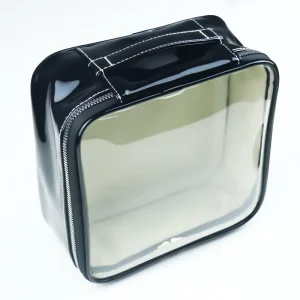 PU Zipper Travel Organizer Bag Custom Size Logo Clear Makeup Bag Women Waterproof Toiletry Cosmetic Bag Personalized