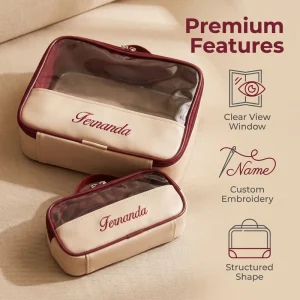 PVC Swimwear Beachwear Bag Set Waterproof Travel Beauty Organizer Cosmetic Bag for Women Large Capacity Makeup Bag