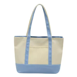 Patchwork Canvas Tote Bag Large Capacity Shoulder Bag Custom Logo Handbag Crossbody Bag